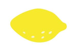 geel citroen tekening vlak illustratie Aan wit achtergrond. vector grafiek ontwerp