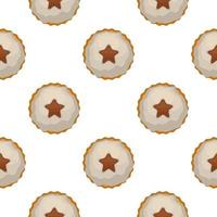 patroon eigengemaakt koekje verschillend smaak in gebakje biscuit vector