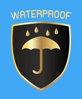 waterdicht schild logo vector