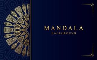 luxe gouden mandala ontwerp achtergrond in Arabisch stijl vector