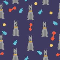 naadloos patroon met grappig creatief honden. modieus vector achtergrond. perfect voor kinderen kleding, stof, textiel, kinderkamer decoratie, inpakken papier,