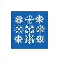 wit silhouet vector sneeuw icoon met blauw achtergrond