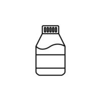 fles, vloeistof container, vector icoon illustratie