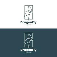 libel logo, vliegend dier ontwerp, vector gemakkelijk lijn stijl, icoon symbool illustratie