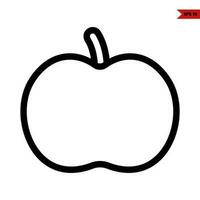appel fruit lijn icoon vector