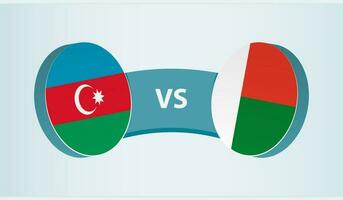 Azerbeidzjan versus Madagascar, team sport- wedstrijd concept. vector