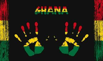 vector vlag van Ghana met een palm