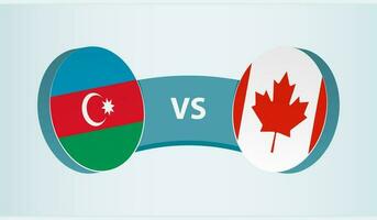 Azerbeidzjan versus Canada, team sport- wedstrijd concept. vector