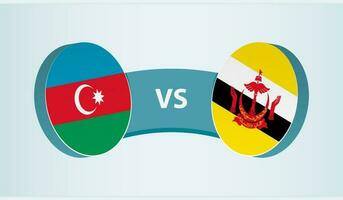 Azerbeidzjan versus brune, team sport- wedstrijd concept. vector