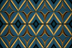 Egyptische diamant naadloos patroon goud en blauw achtergrond. abstract traditioneel volk oud oude antiek tribal etnisch grafisch lijn. overladen elegant luxe wijnoogst retro stijl voor structuur textiel. vector