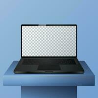 elegant zwart laptop mockup vector