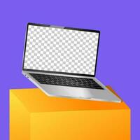 realistisch laptop mockup vector
