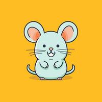 schattig kawaii Rat chibi mascotte vector tekenfilm stijl