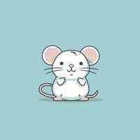 schattig kawaii Rat chibi mascotte vector tekenfilm stijl