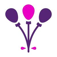 ballon icoon solide duokleur roze Purper kleur moeder dag symbool illustratie. vector