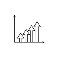 omhoog pijl icoon vector. winst diagram illustratie zingen. contant geld inkomen symbool. geld logo. vector