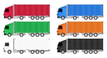 kleurrijke vrachtwagen vracht container vector