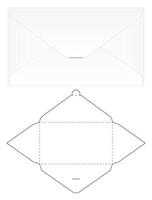 envelop gestanst mock up sjabloon vectorillustratie. vector