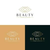 schoonheid vector logo ontwerp. abstract ruit logo. meetkundig diamant logo sjabloon.