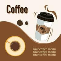 koffie poster voor koffie winkel. vector