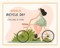 wereld fiets dag. vector