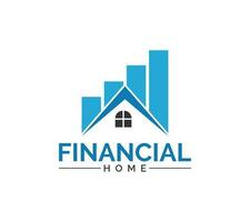 financieel huis logo ontwerp Aan wit achtergrond, vector illustratie.