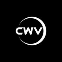 cwv brief logo ontwerp in illustratie. vector logo, schoonschrift ontwerpen voor logo, poster, uitnodiging, enz.