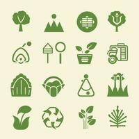 een duurzaam, milieuvriendelijk icoon reeks kan omvatten divers symbolen dat staan voor milieuvriendelijk bewust praktijken, hernieuwbaar bronnen, en groen leven. hier zijn sommige ideeën voor milieuvriendelijk pictogrammen vector