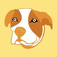 vector illustratie portret van labrador retriever pup. hond geïsoleerd