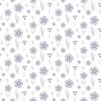 naadloos patroon van hand- getrokken blauw anjers, wild bloemen Aan geïsoleerd achtergrond. ontwerp voor lente, moeders dag, scrapbooken, kinderkamer decor, huis decor, papier ambachten, uitnodiging ontwerp. vector