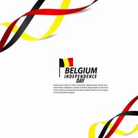 België onafhankelijkheidsdag viering vector sjabloon ontwerp illustratie