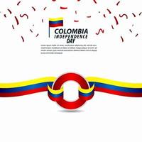 colombia onafhankelijkheidsdag viering vector sjabloon ontwerp illustratie