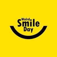 wereld glimlach dag viering vector sjabloon ontwerp illustratie