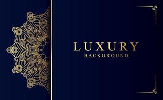 luxe gouden mandala ontwerp achtergrond in Arabisch stijl vector