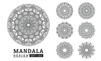 bloem mandala achtergrond ontwerp reeks vector illustratie