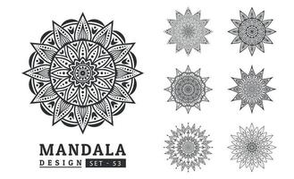 bloem mandala achtergrond ontwerp reeks vector illustratie