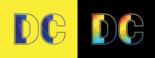 brief dc logo ontwerp vector sjabloon. creatief modern luxueus logotype voor zakelijke bedrijf identiteit
