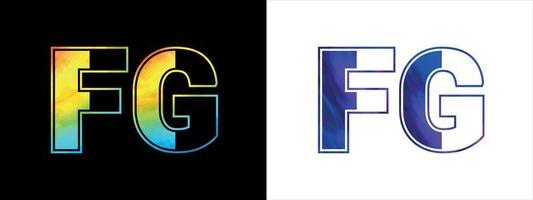 eerste brief fg logo icoon vector ontwerp sjabloon. premie luxueus logotype voor zakelijke bedrijf identiteit