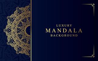 luxe gouden mandala ontwerp achtergrond in Arabisch stijl vector