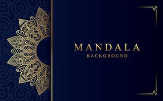 luxe gouden mandala ontwerp achtergrond in Arabisch stijl vector