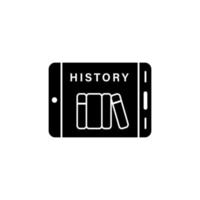 tablet boeken geschiedenis vector icoon illustratie