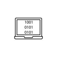 laptop code vector icoon illustratie