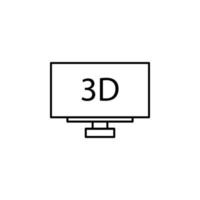 TV, 3d vector icoon illustratie