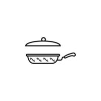 koken, Koken ware, frituren pan, koekepan vector icoon illustratie