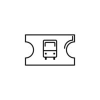 ticket bus vector icoon illustratie