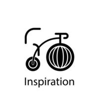 groot, fiets, droom, inspiratie vector icoon illustratie