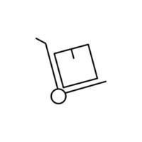 trolley goederen vector icoon illustratie