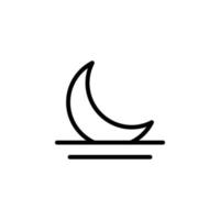 de maan de zee vector icoon illustratie