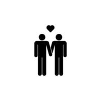 homo paar in liefde vector icoon illustratie