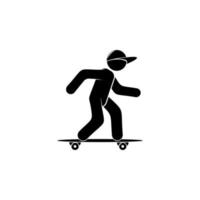 baby Aan skateboard vector icoon illustratie